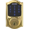 image:imageSCHLAGE BE469ZP CEN 622 Connect Smart Deadbolt with alarm with Century Trim in Matte Black ZWave Plus enabledBright Brass