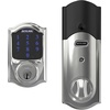 image:imageSCHLAGE BE469ZP CEN 622 Connect Smart Deadbolt with alarm with Century Trim in Matte Black ZWave Plus enabledBright Chrome