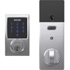 image:imageSCHLAGE BE469ZP CEN 622 Connect Smart Deadbolt with alarm with Century Trim in Matte Black ZWave Plus enabledSatin Chrome