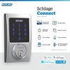 image:imageSCHLAGE BE469ZP CEN 622 Connect Smart Deadbolt with alarm with Century Trim in Matte Black ZWave Plus enabledSatin Chrome
