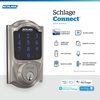 image:imageSCHLAGE BE469ZP CEN 622 Connect Smart Deadbolt with alarm with Century Trim in Matte Black ZWave Plus enabledSatin Nickel
