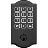 image:imageSchlage Arrive Smart WiFi Deadbolt Lock with Remsen Trim Satin NickelMatte Black