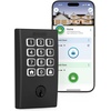 image:imageSchlage Arrive Smart WiFi Deadbolt Lock with Remsen Trim Satin NickelMatte Black