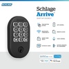 image:imageSchlage Arrive Smart WiFi Deadbolt Lock with Remsen Trim Satin NickelMatte Black