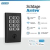 image:imageSchlage Arrive Smart WiFi Deadbolt Lock with Remsen Trim Satin NickelMatte Black