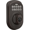 image:imageSchlage Electronic Keypad Deadbolt Lock Camelot Trim Antique BrassAged Bronze