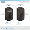 image:imageSchlage Electronic Keypad Deadbolt Lock Camelot Trim Antique BrassAged Bronze