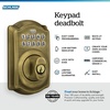 image:imageSchlage Electronic Keypad Deadbolt Lock Camelot Trim Antique BrassAntique Brass