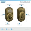 image:imageSchlage Electronic Keypad Deadbolt Lock Camelot Trim Antique BrassAntique Brass