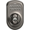 image:imageSchlage Electronic Keypad Deadbolt Lock Camelot Trim Antique BrassAntique Pewter