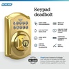 image:imageSchlage Electronic Keypad Deadbolt Lock Camelot Trim Antique BrassBright Brass
