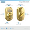 image:imageSchlage Electronic Keypad Deadbolt Lock Camelot Trim Antique BrassBright Brass