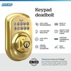 image:imageSchlage Electronic Keypad Deadbolt Lock Camelot Trim Antique BrassBright Brass