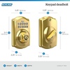 image:imageSchlage Electronic Keypad Deadbolt Lock Camelot Trim Antique BrassBright Brass