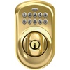 image:imageSchlage Electronic Keypad Deadbolt Lock Camelot Trim Antique BrassBright Brass