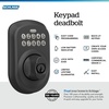image:imageSchlage Electronic Keypad Deadbolt Lock Camelot Trim Antique BrassMatte Black Pack of 1