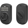 image:imageSchlage Electronic Keypad Deadbolt Lock Camelot Trim Antique BrassMatte Black Pack of 1