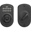 image:imageSchlage Electronic Keypad Deadbolt Lock Camelot Trim Antique BrassMatte Black Pack of 1