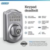 image:imageSchlage Electronic Keypad Deadbolt Lock Camelot Trim Antique BrassSatin Chrome Pack of 1