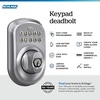 image:imageSchlage Electronic Keypad Deadbolt Lock Camelot Trim Antique BrassSatin Chrome Pack of 1