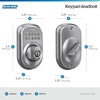 image:imageSchlage Electronic Keypad Deadbolt Lock Camelot Trim Antique BrassSatin Chrome Pack of 1