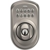 image:imageSchlage Electronic Keypad Deadbolt Lock Camelot Trim Antique BrassSatin Nickel
