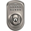 image:imageSchlage Electronic Keypad Deadbolt Lock Camelot Trim Antique BrassSatin Nickel