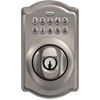 image:imageSchlage Electronic Keypad Deadbolt Lock Camelot Trim Antique BrassSatin Nickel Pack of 2