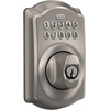 image:imageSchlage Electronic Keypad Deadbolt Lock Camelot Trim Antique BrassSatin Nickel Pack of 2
