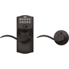 image:imageSchlage Electronic Keypad Lock Lever Handle Camelot Trim Satin NickelAged Bronze