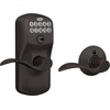image:imageSchlage Electronic Keypad Lock Lever Handle Camelot Trim Satin NickelAged Bronze