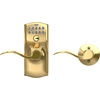 image:imageSchlage Electronic Keypad Lock Lever Handle Camelot Trim Satin NickelBright Brass