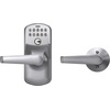 image:imageSchlage Electronic Keypad Lock Lever Handle Camelot Trim Satin NickelSatin Chrome