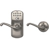 image:imageSchlage Electronic Keypad Lock Lever Handle Camelot Trim Satin NickelSatin Nickel