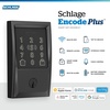 image:imageSchlage Encode Plus Smart WiFi Deadbolt Lock Tap to Unlock Aged BronzeMatte Black