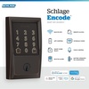 image:imageSchlage Encode Smart WiFi Deadbolt Lock with Century Trim Satin NickelAged Bronze