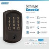 image:imageSchlage Encode Smart WiFi Deadbolt Lock with Century Trim Satin NickelAged Bronze