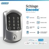 image:imageSchlage Encode Smart WiFi Deadbolt Lock with Century Trim Satin NickelBright Chrome