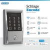 image:imageSchlage Encode Smart WiFi Deadbolt Lock with Century Trim Satin NickelBright Chrome