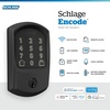 image:imageSchlage Encode Smart WiFi Deadbolt Lock with Century Trim Satin NickelMatte Black