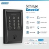 image:imageSchlage Encode Smart WiFi Deadbolt Lock with Century Trim Satin NickelMatte Black