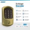 image:imageSchlage Encode Smart WiFi Deadbolt Lock with Century Trim Satin NickelSatin Brass