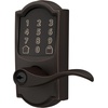 image:imageSchlage Encode Smart WiFi Lock Lever Handle Camelot Trim Aged BronzeAged Bronze