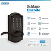 image:imageSchlage Encode Smart WiFi Lock Lever Handle Camelot Trim Aged BronzeAged Bronze