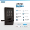 image:imageSchlage Encode Smart WiFi Lock Lever Handle Camelot Trim Aged BronzeAged Bronze