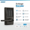 image:imageSchlage Encode Smart WiFi Lock Lever Handle Camelot Trim Aged BronzeBlack Stainless