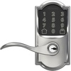 image:imageSchlage Encode Smart WiFi Lock Lever Handle Camelot Trim Aged BronzeBright Chrome