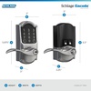 image:imageSchlage Encode Smart WiFi Lock Lever Handle Camelot Trim Aged BronzeBright Chrome
