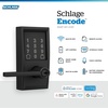 image:imageSchlage Encode Smart WiFi Lock Lever Handle Camelot Trim Aged BronzeMatte Black