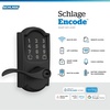 image:imageSchlage Encode Smart WiFi Lock Lever Handle Camelot Trim Aged BronzeMatte Black